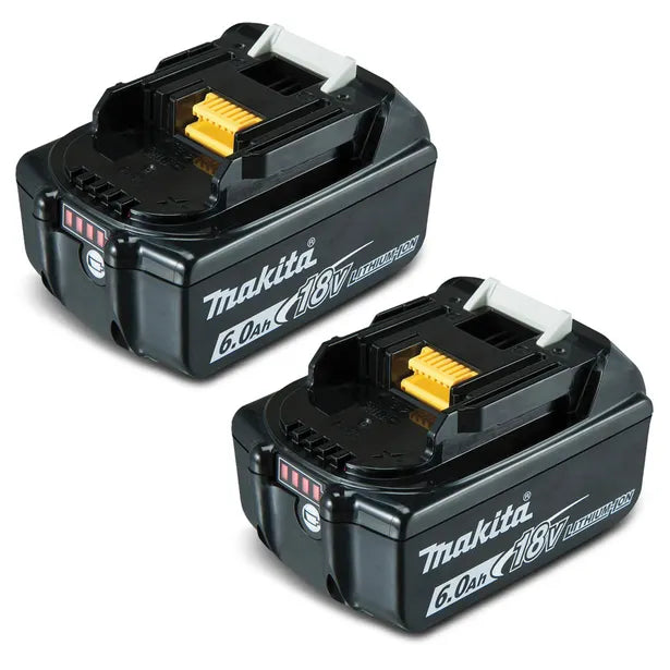 MAKITA 18V 6.0AH BATTERY WITH FUEL GAUGE INDICATOR TWIN PACK BL1860 1984900