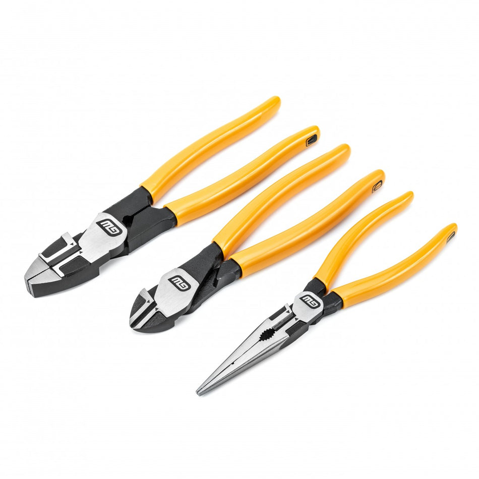 GEARWRENCH 82202 3 Piece Pitbull Dipped Handle Pliers Set