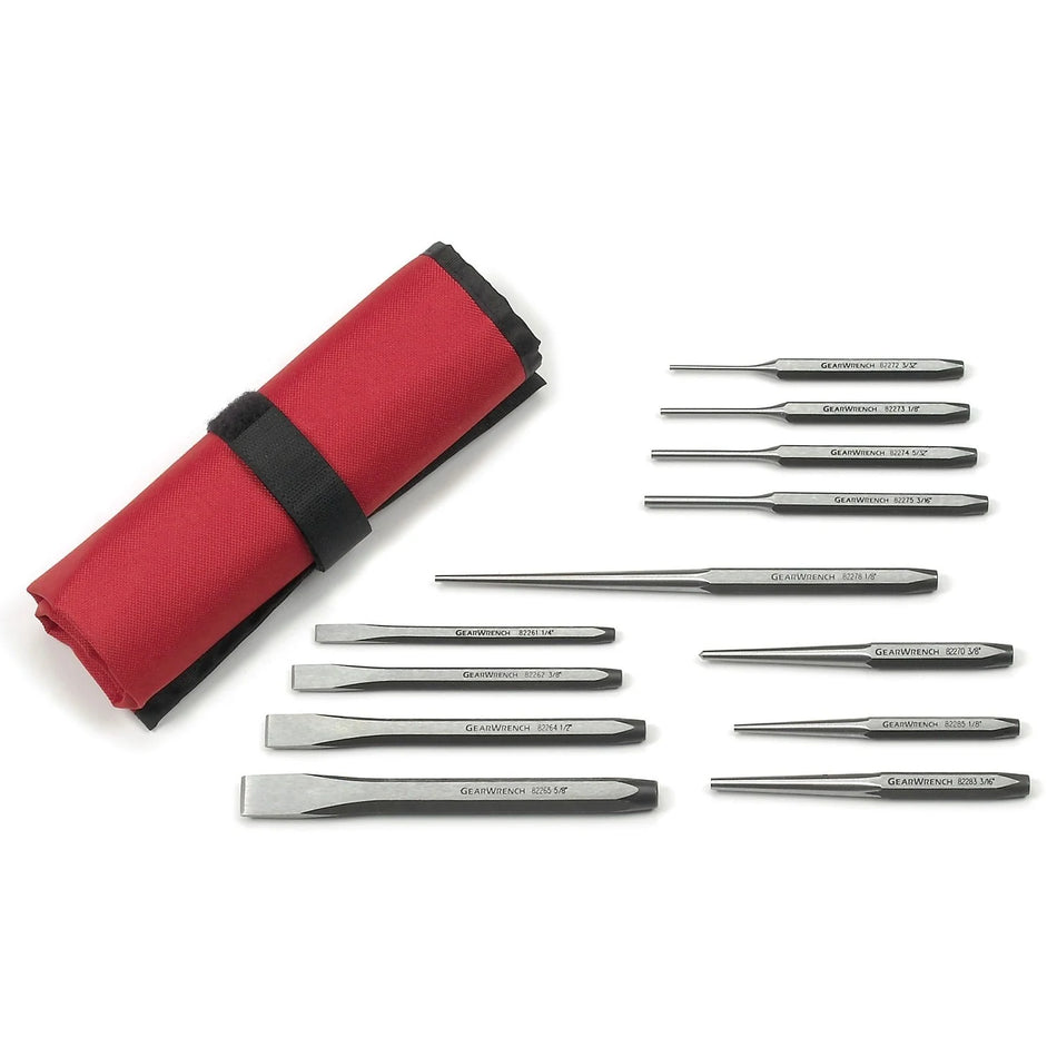 GEARWRENCH 82305 12 Piece Punch and Chisel Set
