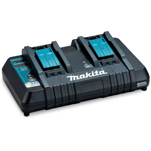 MAKITA 18V LITHIUM-ION DUAL PORT RAPID BATTERY CHARGER DC18RD 1969360