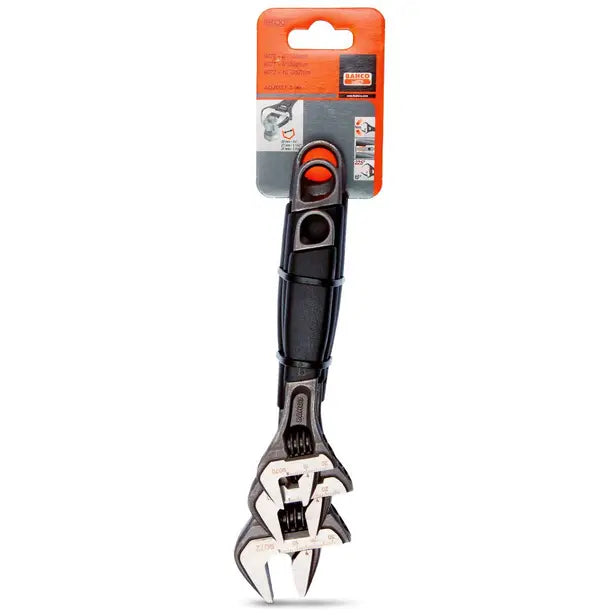 BAHCO 3 PIECE THERMOPLASTIC HANDLES ADJUSTABLE WRENCH